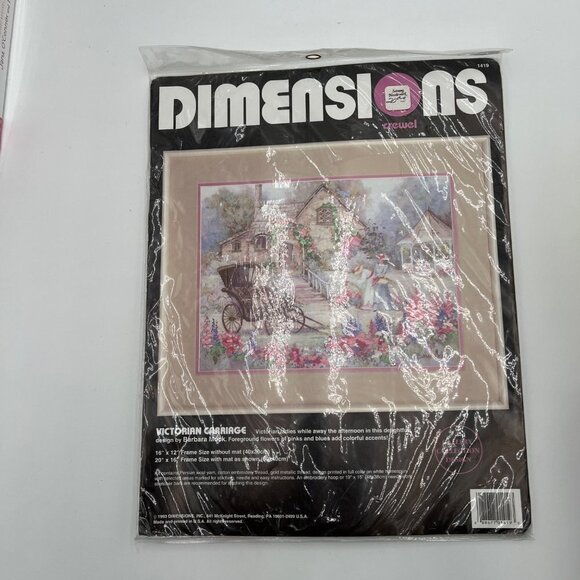 Dimensions Crewel Victorian Carriage 16 x 12 - Picture 1 of 5